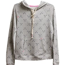 Jane And Bleecker Varsity Crew Terry Hoodie Heather Grey XS