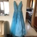 Blue A-Line Prom Dress