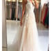 Blue A-Line Prom Dress