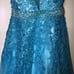 Blue A-Line Prom Dress
