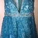 Blue A-Line Prom Dress