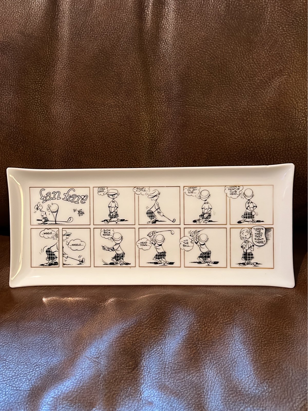Decorative golfers plate