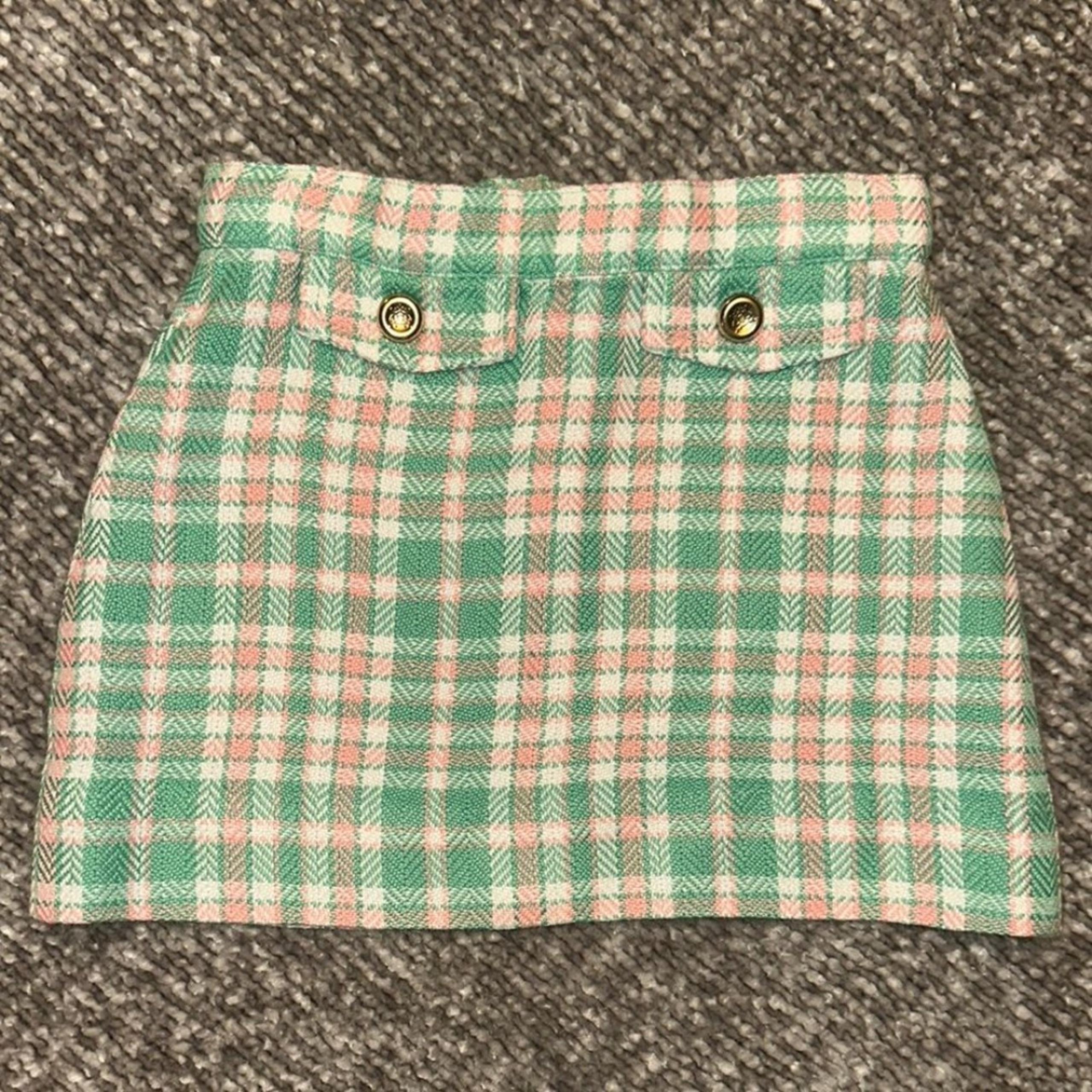 NWOT The Beaufort Bonnet co. Pink and green plaid skirt size 5