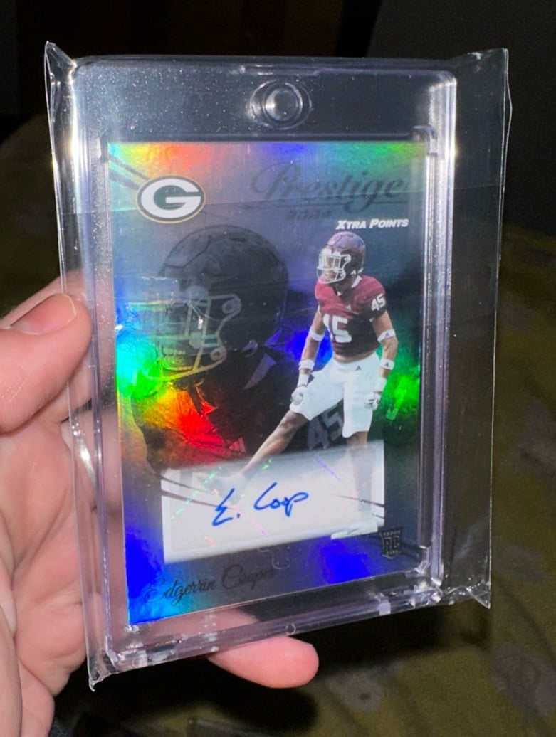 Edgerrin Cooper Prestige 2024 Xtra Points Autographed Rookie Card Green Bay