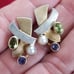 Vintage Genuine Gemstone 925 Earrings