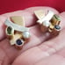 Vintage Genuine Gemstone 925 Earrings