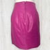 Vintage 80s Yucatan Bay Pink 2 Piece Leather Mini Skirt Jacket Matching Suit Set