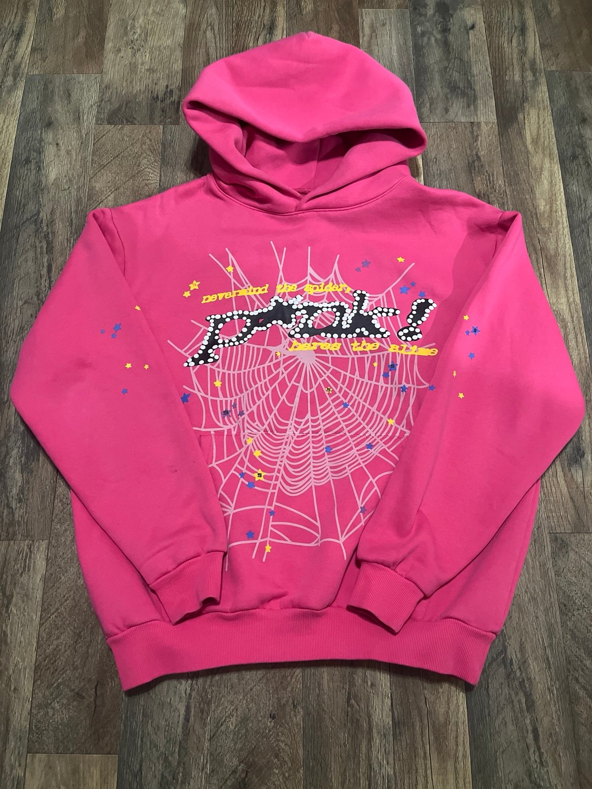Pink Sp5der Hoodie Size M
