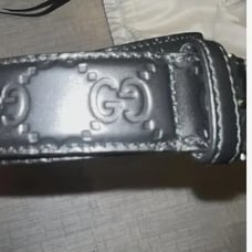 Authentic Gucci Belt - Black - Silver Buckle EUC - 95cm/38
