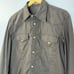 Ari Double Pocket cotton Western Rodeo Style Shirt Raw Hem Brown Men's XL