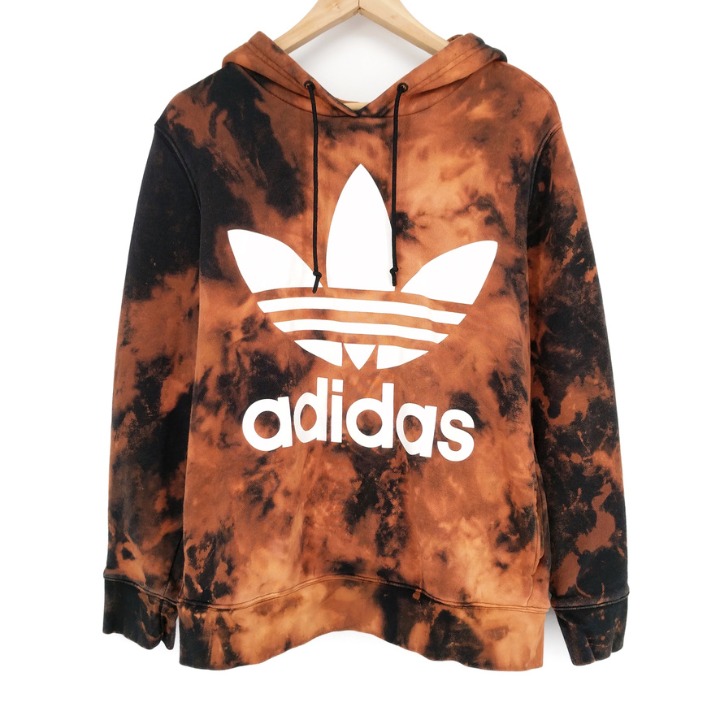 Adidas Custom Hand Bleach Trefoil Hoodie