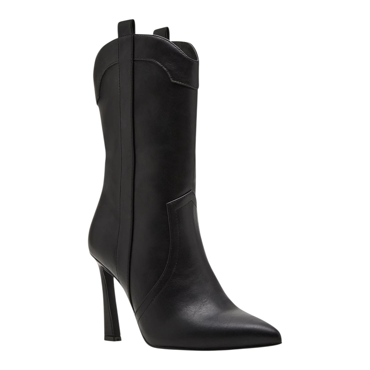Madden Girl Women's River Flare Heel Western Dress Booties Black Size 7 1/2