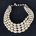 Vtg Laguna 4 Strand White Bead Necklace