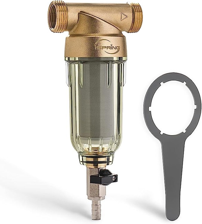 iSpring WSP-50 Reusable Whole House Spin Down Sediment Water Filter,
