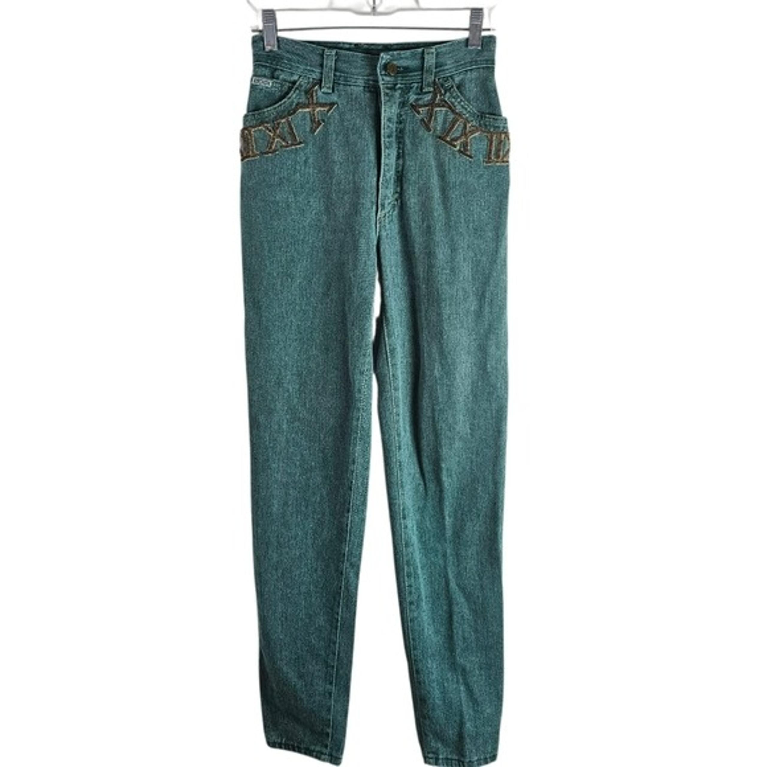 Escada Margaretha Ley Y2K 90s Vintage Retro Embroidered Jeans In 34
