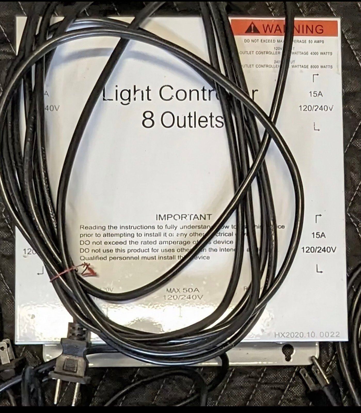 HTTMT HX2020 8 Light Hub HID Light Controller With trigger Cord. 120 240V 50 Amp