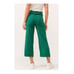 Dear John Womens High-Rise Cropped Wide-Leg Pants Size 27 Green Linen/Rayon