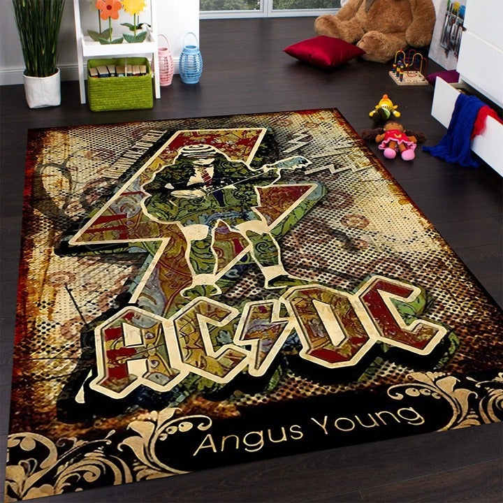Inch 30x18 Ac Dc Rug Music Band Rug Heavy Metal Rug Music Room Rug Acdc Street M