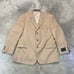 Jos A Bank Sport Coat 46R Mens Cream Camel Hair Executive 3 Button Blazer