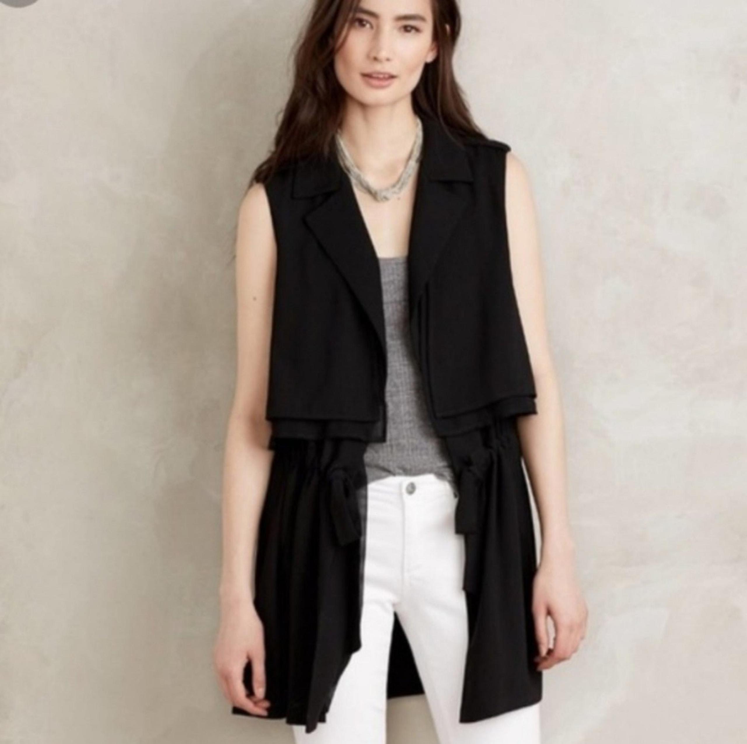 Anthropologie Cartonnier River Road Vest black