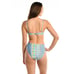 La Blanca Scarf City Over The Shoulder Wrap Top Bikini SET Ice Blue Womens Size