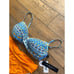 La Blanca Scarf City Over The Shoulder Wrap Top Bikini SET Ice Blue Womens Size