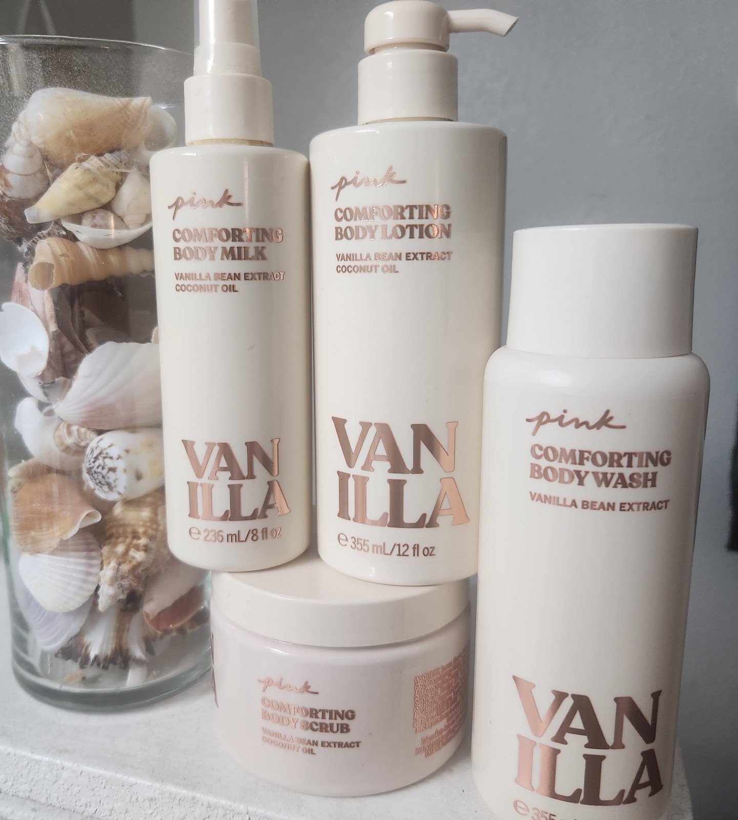 VanillaNew Victoria's Secret Pink Comforting Vanilla Whole Set , Lot Of 4