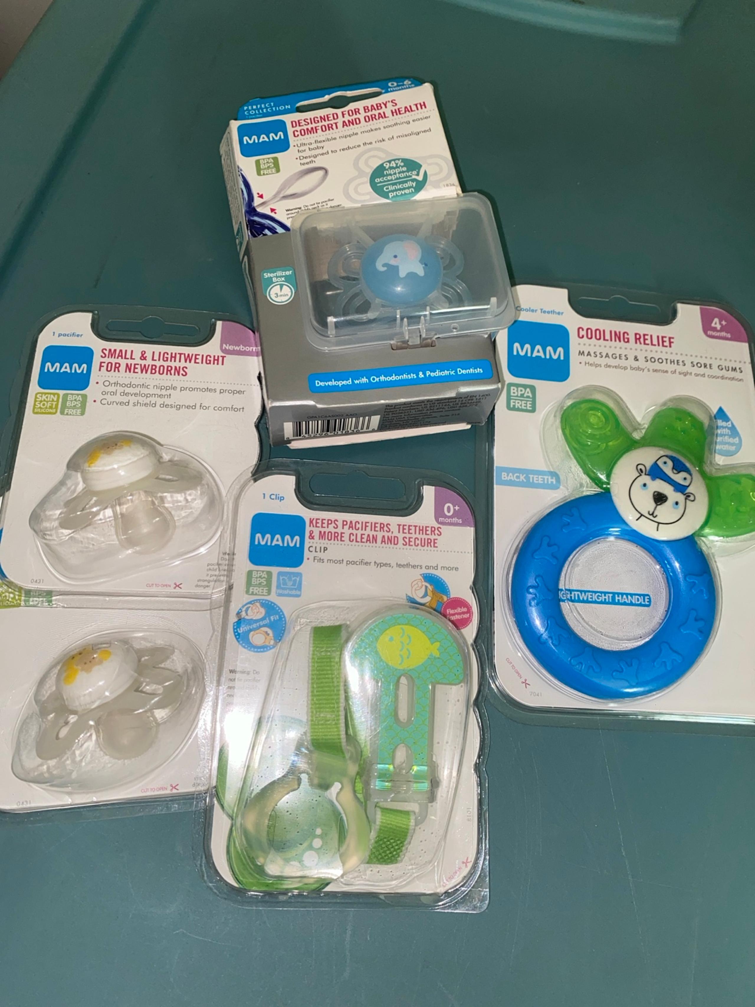 MAM pacifiers, Teether and clip