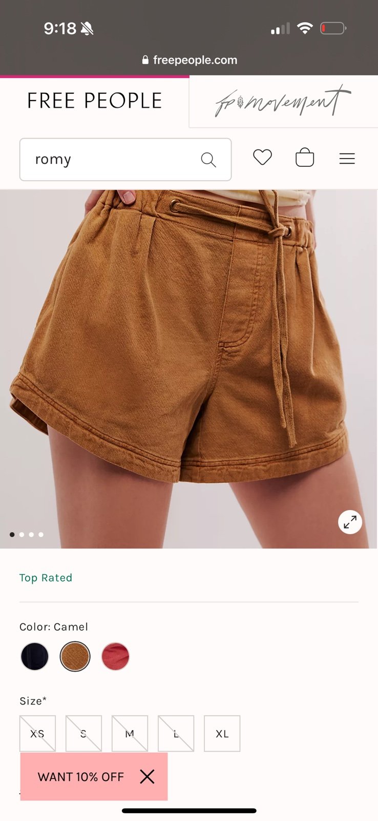 Free People Romy Pull on Shorts