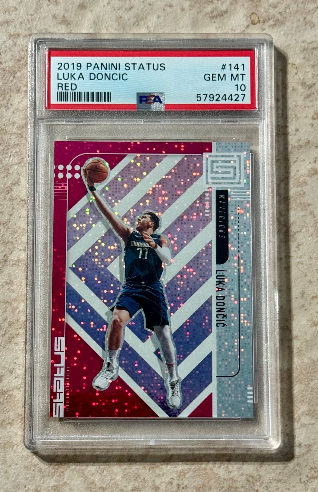 2019-20 Panini Status Red #141 Luka Doncic Dallas Mavericks PSA 10 Gem Mint