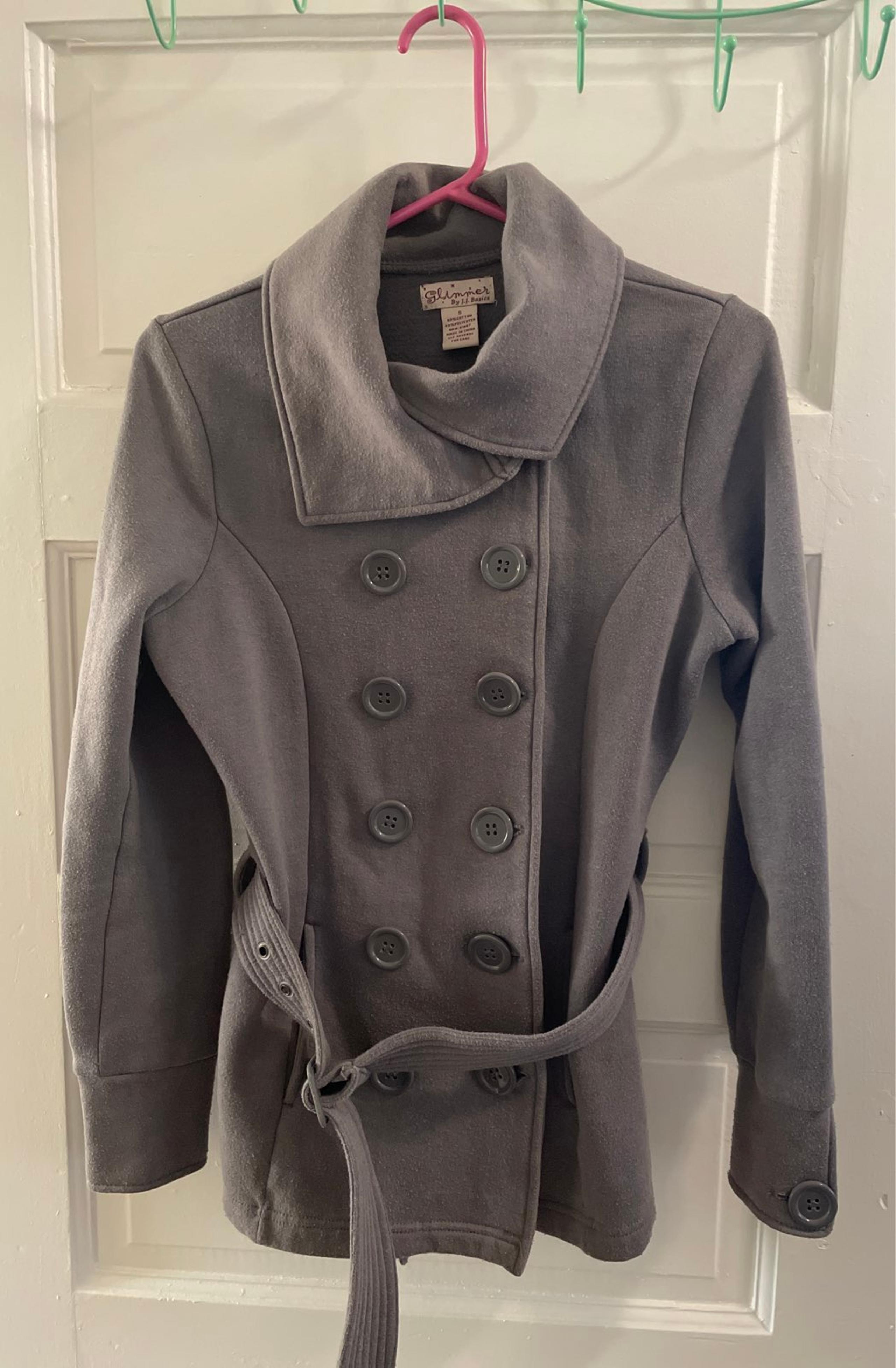 Grey Coat with Button-up sz s