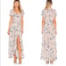AUGUSTE Dress Size 4 The Label Scarlett Floral Slip Wrap Maxi Blush S/S Summer