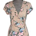 AUGUSTE Dress Size 4 The Label Scarlett Floral Slip Wrap Maxi Blush S/S Summer