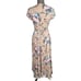 AUGUSTE Dress Size 4 The Label Scarlett Floral Slip Wrap Maxi Blush S/S Summer