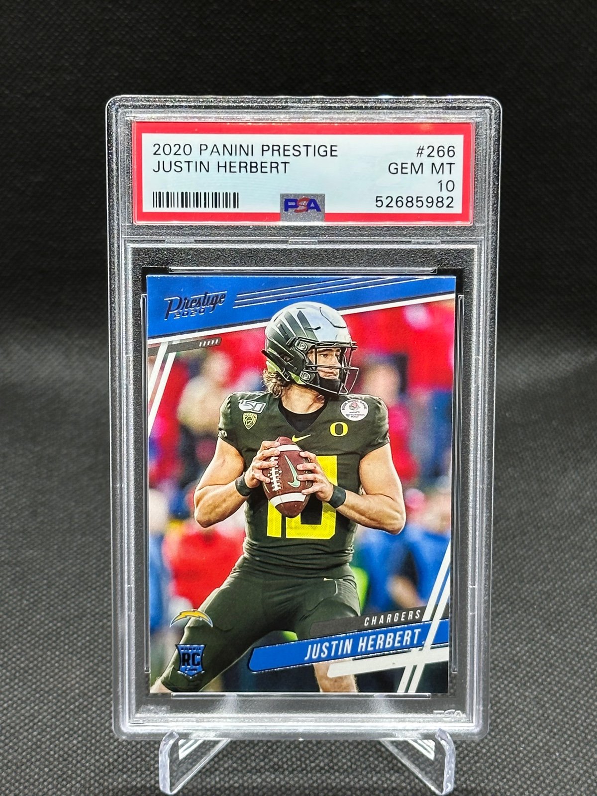 Justin Herbert RC 2020 Panini Prestige PSA 10 Gem Mint Rookie LA Chargers