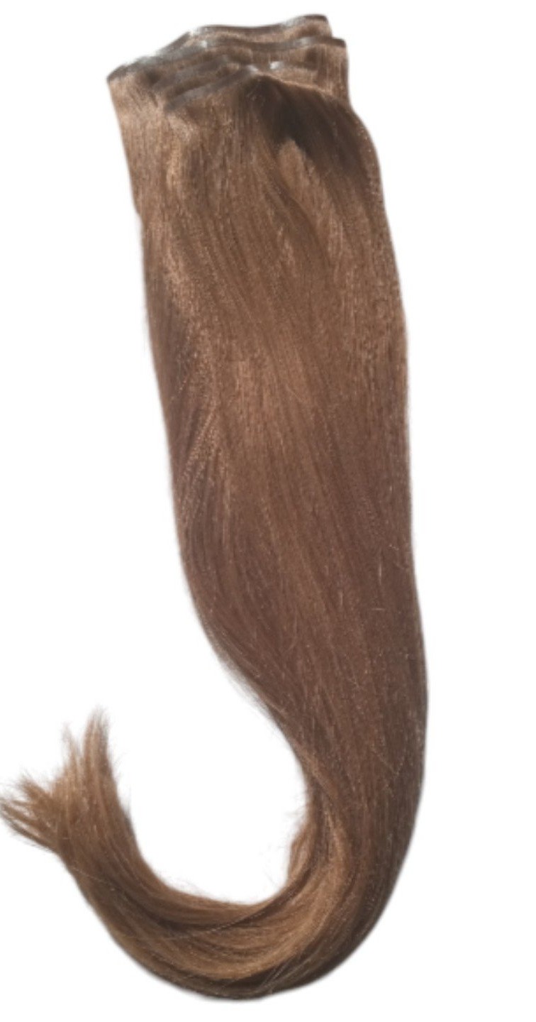 Bellame Silk Seam 26 Ash Brown Clip In Hair Extensions.