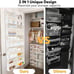 Over the Door Organizer 5 Tiers Extra Large Beige
