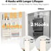 Over the Door Organizer 5 Tiers Extra Large Beige