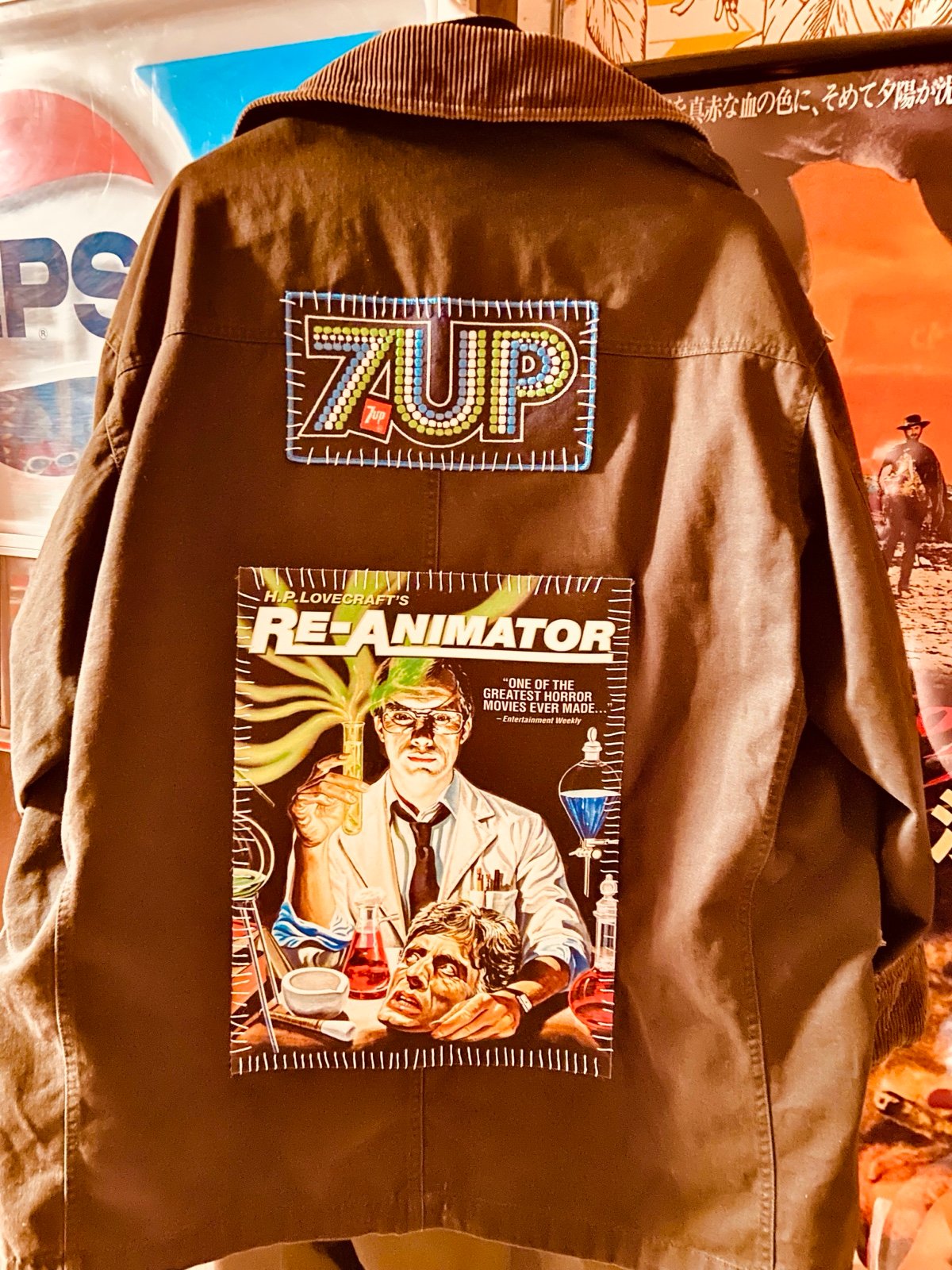 Re-animator punk battle jacket large hand sewn