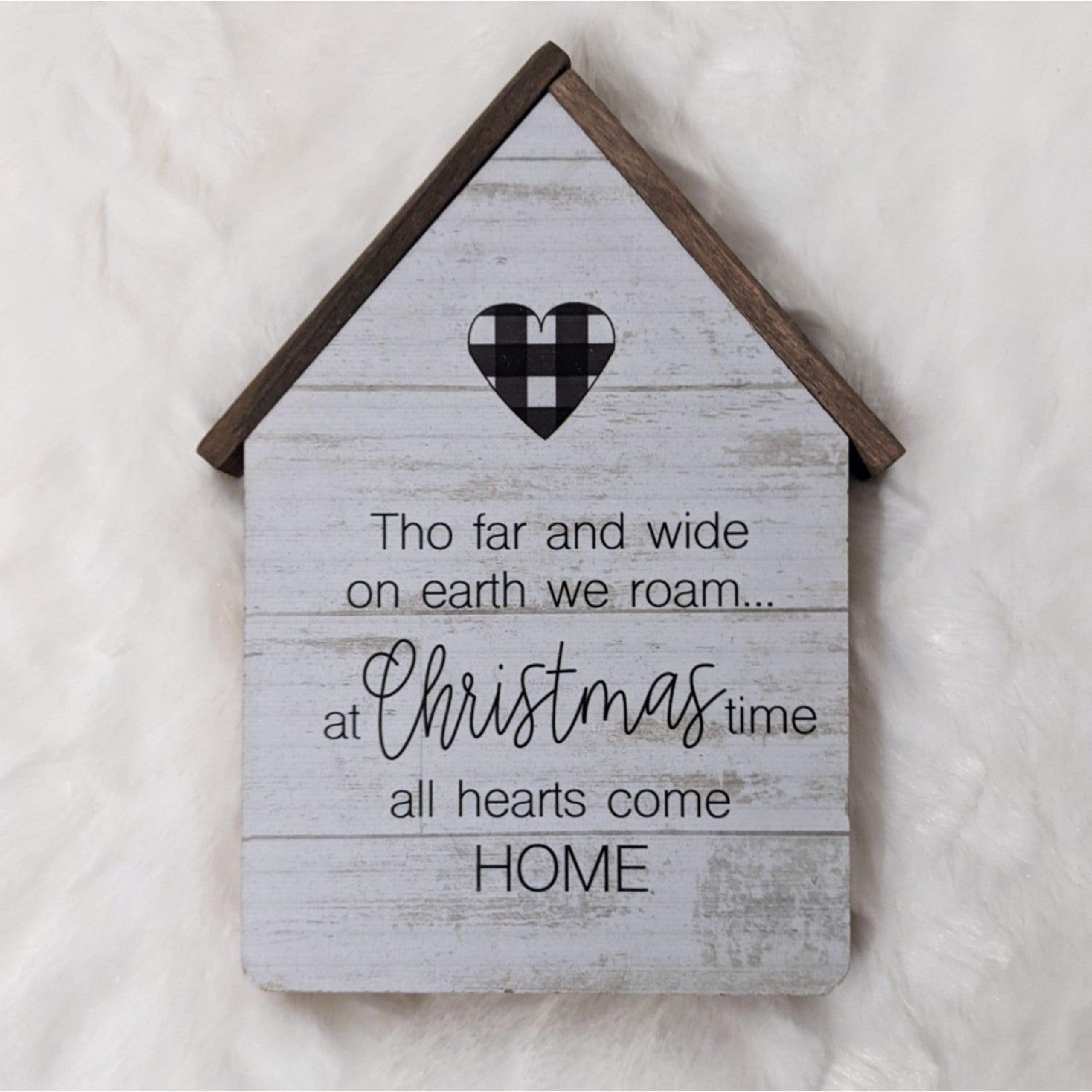 New Hearthside Collection House Block Sign All Hearts Come Home At Christmas
