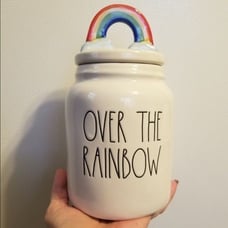 RAE DUNN OVER THE RAINBOW CANISTER ST.PATRICKS DAY CANISTER