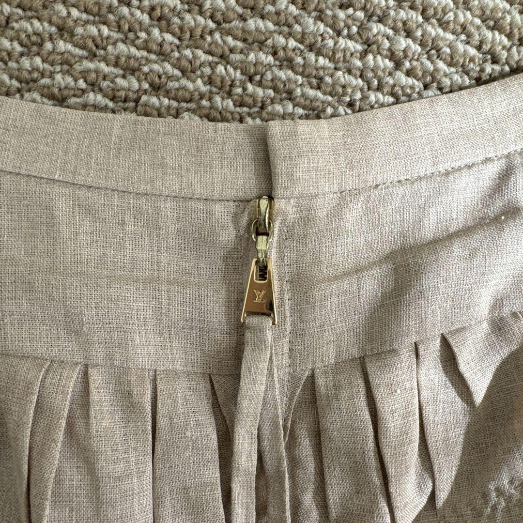 LOUIS VUITTON Linen Tight Skirt Size 36
