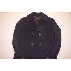 Brooks Brothers Women's size 6P Wool Blend Pea Coat Sailor's Navy Button Petite