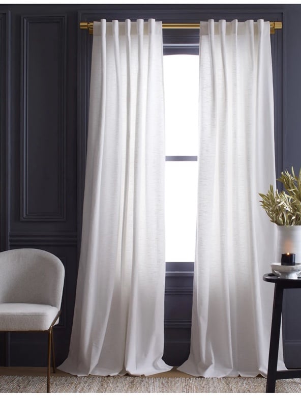 Quince Cotton Slub Curtain white 48x84