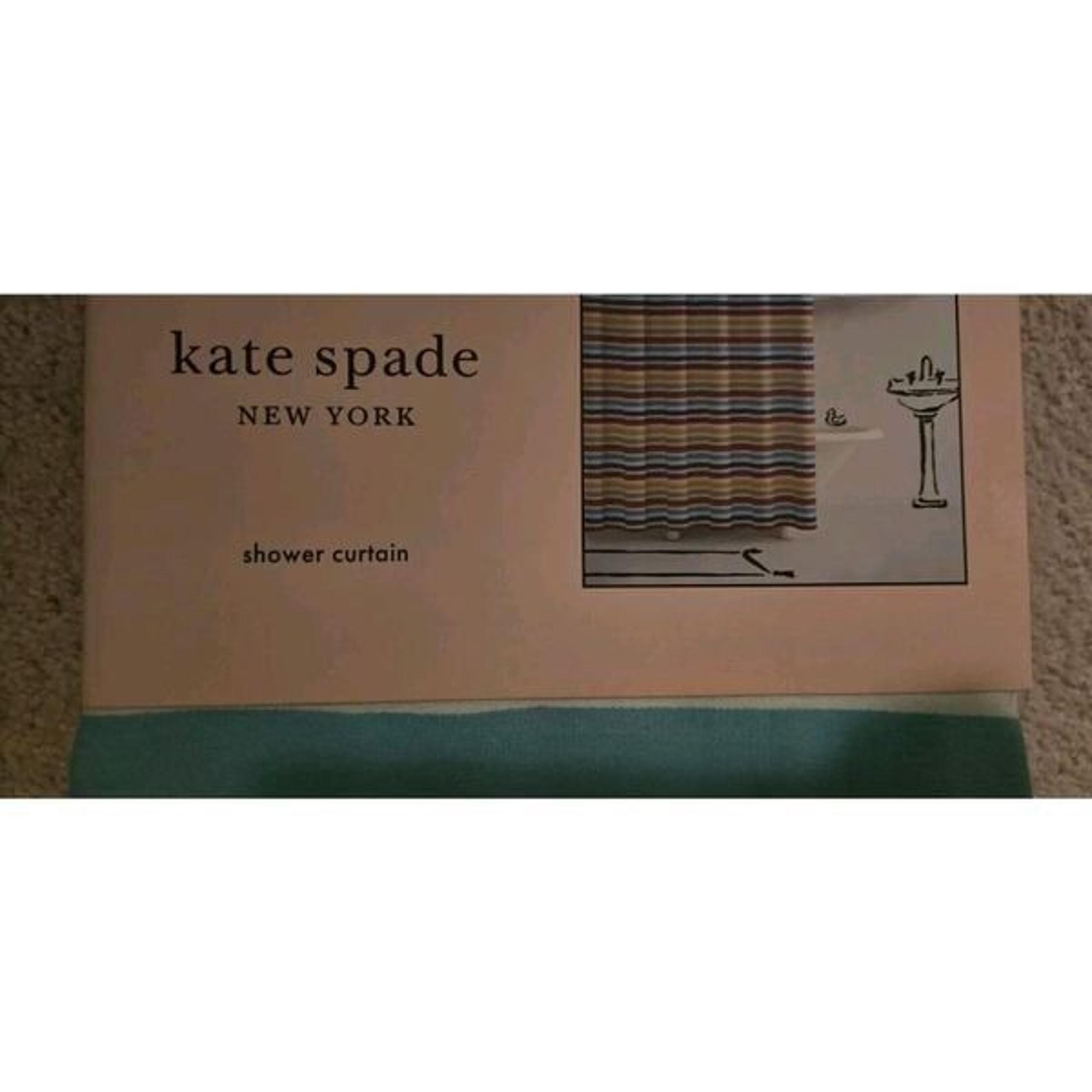 NEW Kate Spade New York Fabric Shower Curtain Striped 72 x 72, Multicolor