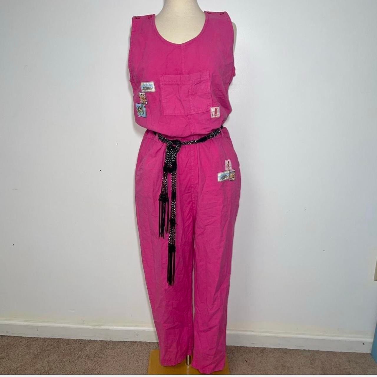 Vintage 70s Racing Patchwork Jumpsuit size- size large