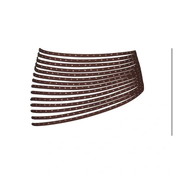 NWT Skims Rhinestone Strappy Skirt Cocoa Large