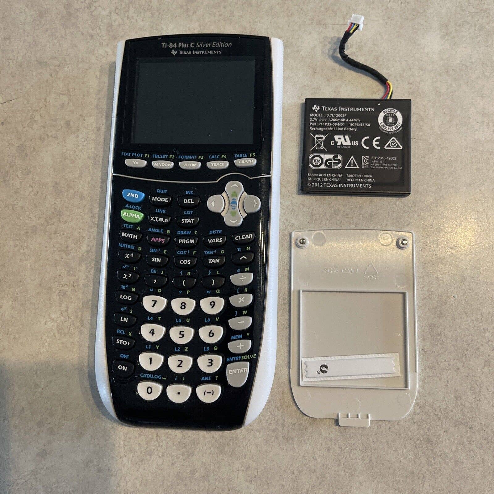 Texas Instruments Calculator TI 84 Plus C Silver Ed.Color Graphing*needs Battery