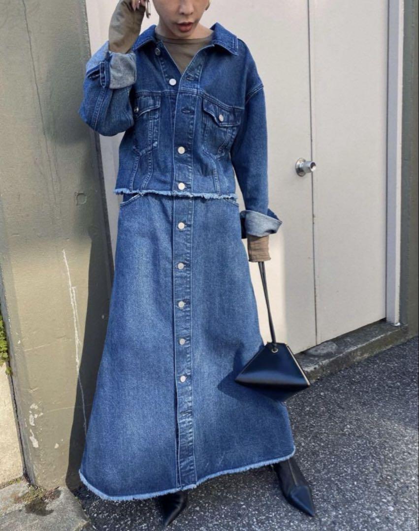 【Excellent Condition】 Ameri Vintage 4WAY DENIM DRESS Size S