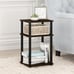 3 Tier Simple Nightstand Side Table Bedside 3 Shelf Storage Display Espresso